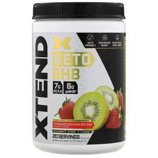 Для энергии, клубничный киви, Xtend, Keto BHB, Strawberry Kiwi Splash, Scivation, 344 г купить в Киеве и Украине