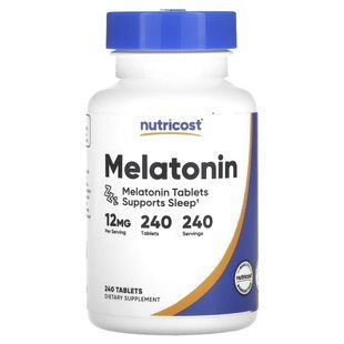 Nutricost, Melatonin, 12 mg, 240 Tablets купить в Киеве и Украине