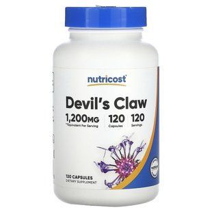 Киготь диявола Nutricost (Devil's Claw) 1200 мг 120 капсул купить в Киеве и Украине