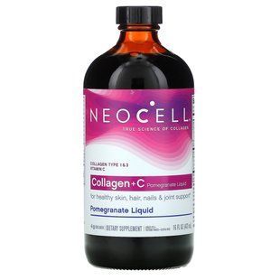 Рідкий колаген з вітаміном C NeoCell (Collagen + C Liquid) 473 мл гранатовий сироп