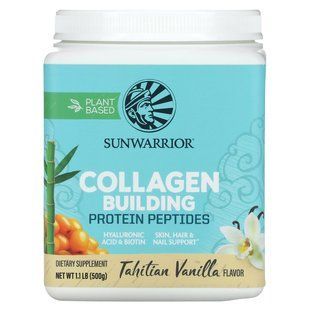 Пептиди з білка для формування колагену Sunwarrior (Collagen Building Protein Peptides) 500 г зі смаком ванілі