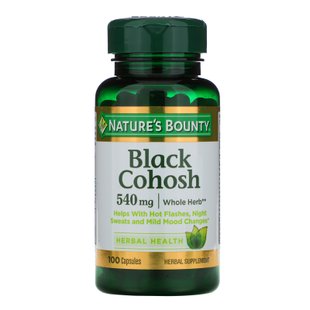 Клопогон кистевидный Nature's Bounty (Black Cohosh) 540 мг 100 капсул купить в Киеве и Украине