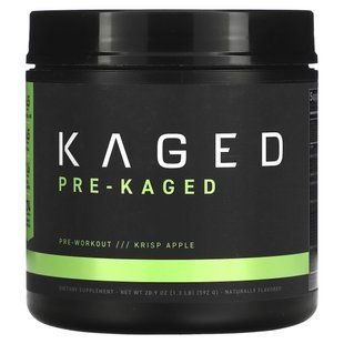 Kaged, PRE-KAGED, перед тренуванням, хрусткий смак із яблуком, 592 г (1,3 фунта)