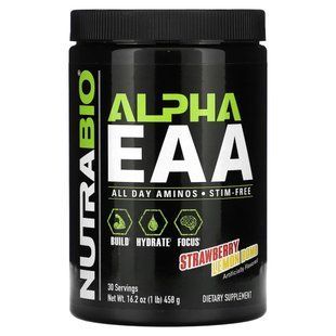 Незаменимые альфа-аминокислоты, клубника и лимон, NutraBio Labs, 458 г купить в Киеве и Украине
