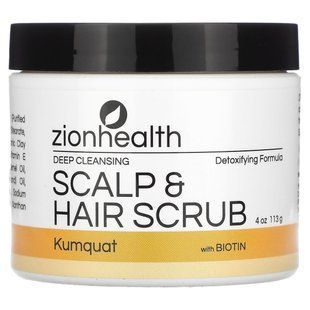 Scrub for scalp and hair with biotin, kumquat, 113 g (4 oz)