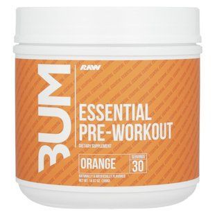 Raw Nutrition, Bum, незамінний передтренувальний комплекс, апельсин, 399 г (14,07 унції)