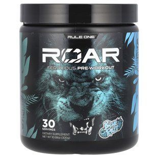 Rule One Proteins, Roar, Ferocious Pre-Workout, Blue Razz, 10.58 oz (300 g) купить в Киеве и Украине