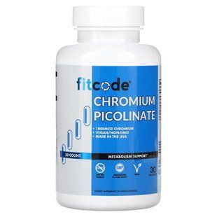 fitcode, Chromium Picolinate, 1,000 mcg, 30 Veggie Capsules купить в Киеве и Украине