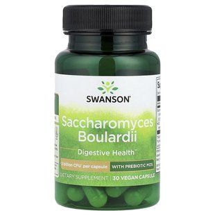 Сахароміцети Буларді тропічний штам дріжджів Swanson (Saccharomyces Boulardii) 5 мільярд КОЕ 30 капсул