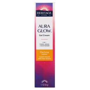 Гелевый крем, Aura Glow Gel Cream, очищающий лимон, Heritage Store, 50 г купить в Киеве и Украине