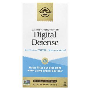 Solgar, Age-Defying Nutrition, Digital Defense, 30 Vegan Softgels купить в Киеве и Украине
