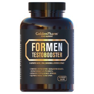 Тестобустер для мужчин GoldenPharm (FORMEN Testobooster) 120 капсул купить в Киеве и Украине