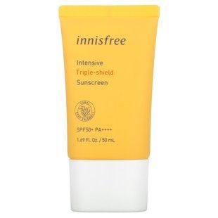 Innisfree, Triple-Shield, intense sunscreen cream with three levels of protection, SPF50 + PA ++++, 50 ml (1.69 fl. oz)