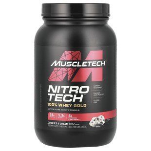 Сироватковий протеїн смак печива з вершками Muscletech (100% Whey Gold) 999 г