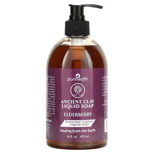Zion Health, Ancient Clay Liquid Soap, Elderberry, 16 fl oz (473 ml) купить в Киеве и Украине