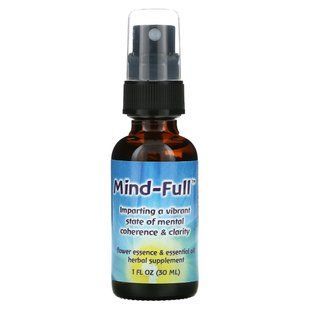 Mind-Full, floral essence and essential oil, Flower Essence Services, 30 ml.