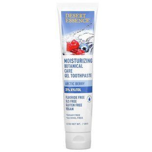 Desert Essence, Зволожуюча гелева зубна паста з рослинами, арктична ягода, 128 г (4,5 унції)