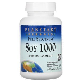 Соя-1000 полного спектра, 1000 мг, Planetary Herbals, 60 таблеток купить в Киеве и Украине