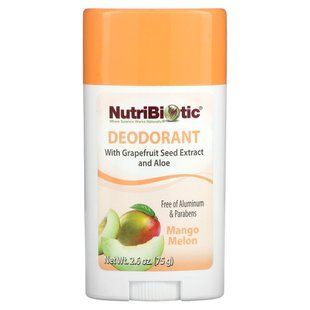 Дезодорант длительного действия с ароматом манго и дыни, NutriBiotic, 2,6 унции (75 г) купить в Киеве и Украине
