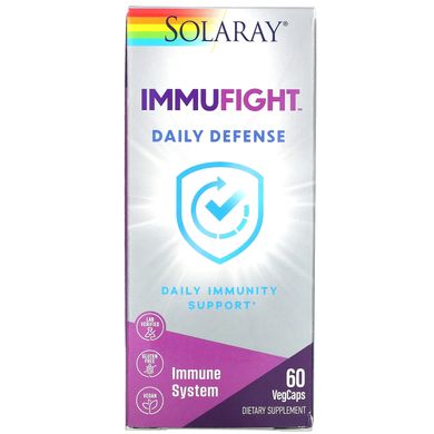 Solaray, ImmuFight, щоденний захист, 60 вегетаріанських капсул