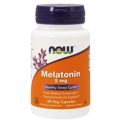 Мелатонін Now Foods (Melatonin) 5 мг 60 капсул