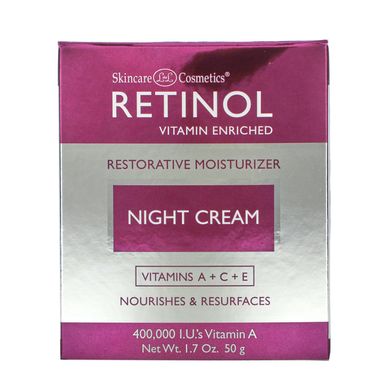 Нічний крем, Skincare LdeL Cosmetics Retinol, 50 г