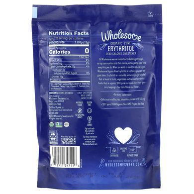 Erythritol Wholesome Sweeteners, Inc. (Inc.) 340 g
