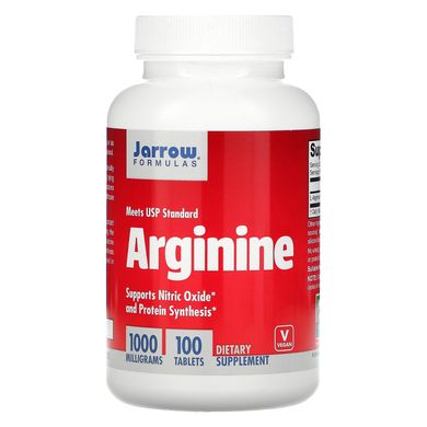 Аргинин Jarrow Formulas (Arginine) 1000 мг 100 таблеток купить в Киеве и Украине