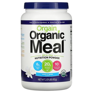 Органічна їжа, харчування все в одному, ванільний смак, Orgain, 2,01 фунта (912 г)