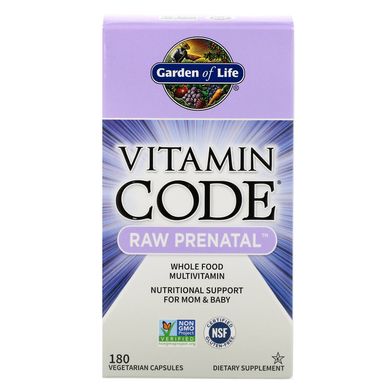 Вітаміни для вагітних Garden of Life (Vitamin Code RAW Prenatal) 180 капсул
