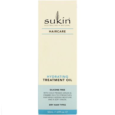Зволожуюча олія для догляду за волоссям, Sukin, 50 мл