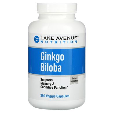 Гінкго білоба, Ginkgo Biloba, Lake Avenue Nutrition, 120 мг, 360 вегетаріанських капсул
