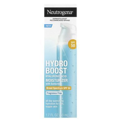 Neutrogena, Hydro Boost, увлажняющий крем с гиалуроновой кислотой, SPF 50, без отдушек, 50 мл (1,7 жидк. Унции) купить в Киеве и Украине