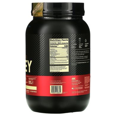 Сироватковий протеїн ізолят Optimum Nutrition (100% Whey Gold Standard) 909 г зі смаком ванільного морозива