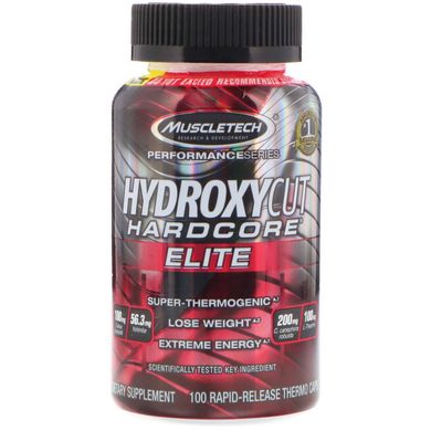 Жироспалювач (Hydroxycut Hardcore), Muscletech, 100 капсул