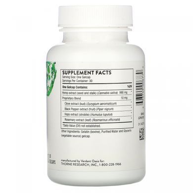 Конопляное масло Thorne Research (Hemp Oil +) 30 капсул купить в Киеве и Украине