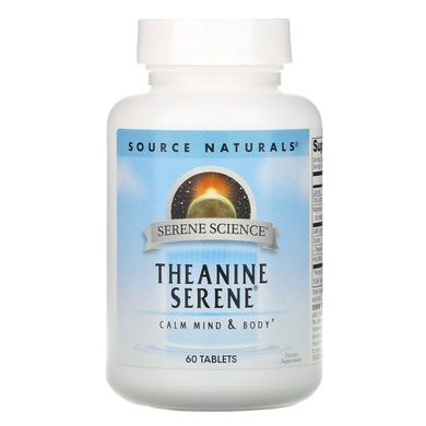 Теанін Серен, Theanine Serene W/ Relora, Source Naturals, 60 таблеток