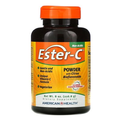 Ester-C, порошок з цитрусовими біофлавоноїдами, American Health, 8 рідких унцій (2268 г)