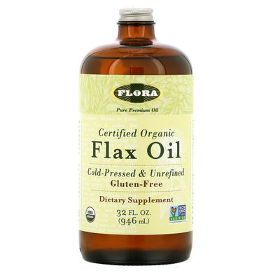 Льняное масло Flora (Flaxseed Oil) 946 мл купить в Киеве и Украине