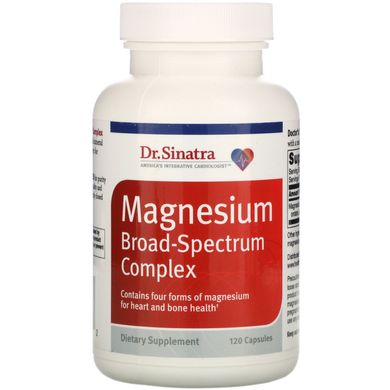Магнієвий комплекс широкого спектру дії, Magnesium Broad-Spectrum Complex, Dr. Sinatra, 120 капсул