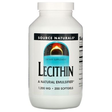 Лецитин соєвий Source Naturals (Lecithin) 1200 мг 200 капсул