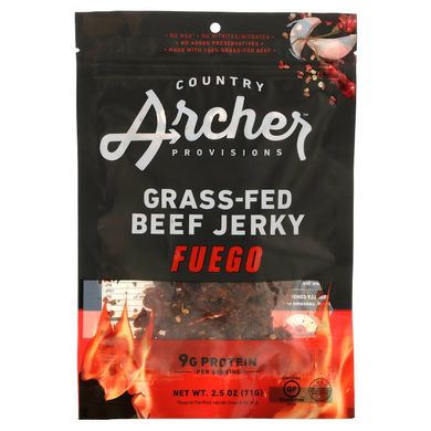 В'ялене м'ясо яловичини Country Archer Jerky (Grass Fed Fuego) 71 г