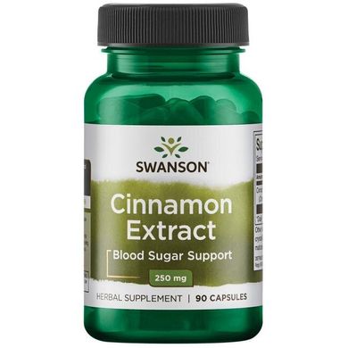Екстракт кориці, Cinnamon Extract, Swanson, 250 мг, 90 капсул