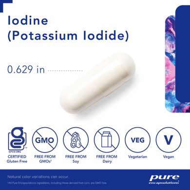 Йод Pure Encapsulations (Iodine) 120 капсул