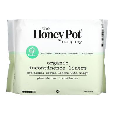 The Honey Pot Company, Вкладиші для лікування органічного нетримання, нематеріальні бавовняні вкладиші з крилами, 20 штук
