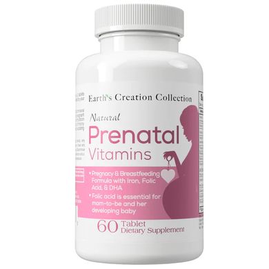 Пренатальні мультивітаміни Earth`s Creation (Prenatal Vitamin) 60 таблеток