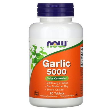 Часник 5000 Now Foods (Garlic) 5000 мкг 90 таблеток