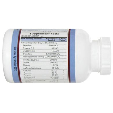 Пищеварительные ферменты Kirkman Labs (Enzym-Complete/DPP-IV) 120 капсул купить в Киеве и Украине