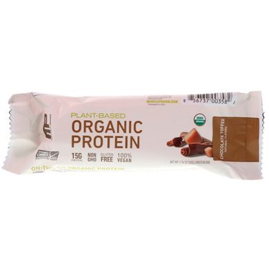 Natural Series, органічний протеїновий батончик рослинного походження, шоколад і тоффі, MusclePharm Natural, 12 баточніков, 1,76 унц (50 г) кожен