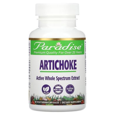 Артишок, Artichoke, Paradise Herbs, 60 вегетаріанських капсул